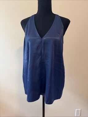 Silky Navy V-Neck Sleep Cami